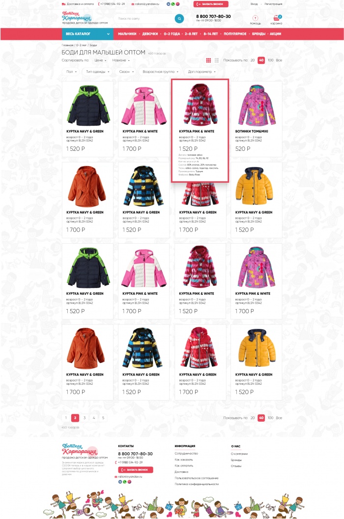 Фото Продажа детской одежды оптом