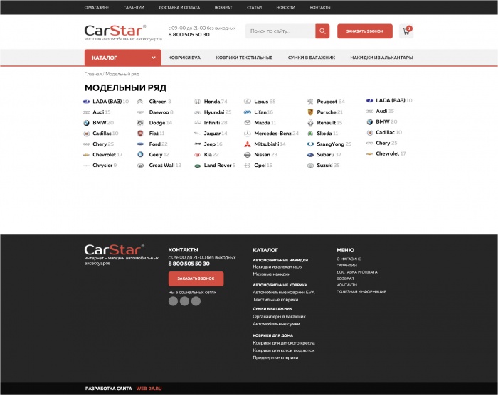 Фото Интернет магазин автоковриков